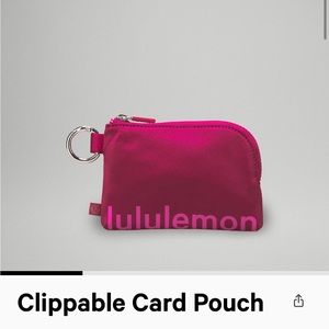 Lululemon clibable card pouch wild berry